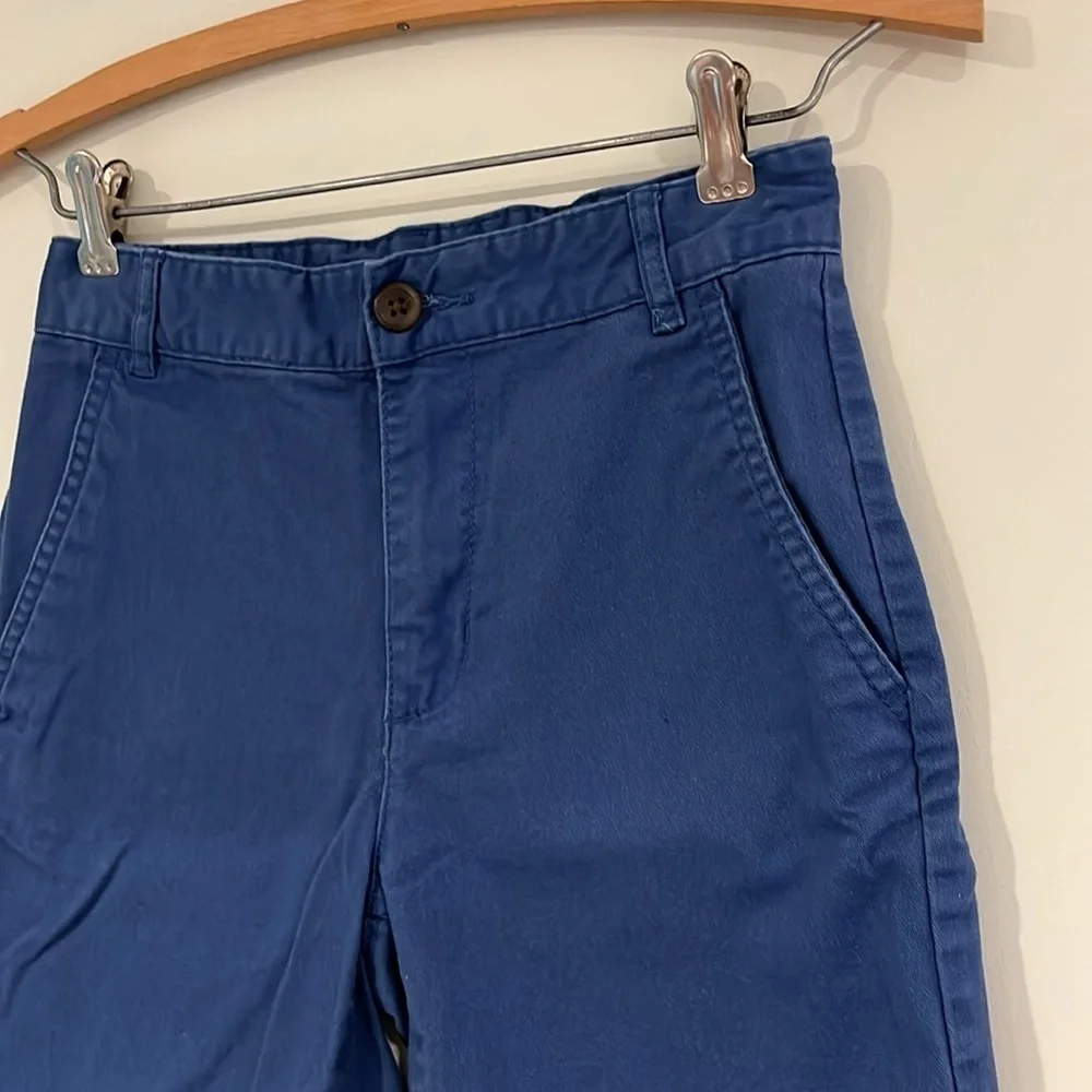 OLD NAVY Boys 12 Slim Built In Flex Flat Front Shorts Blue Adjustable Waist